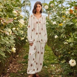 Off-White Anchor Tapestry Embroidered Pants